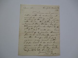 Antique American Document Signed Autograph 19th Century 1820 John Stephen