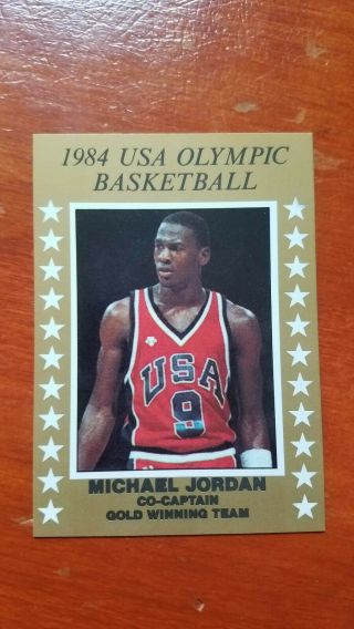 Michael Jordan 1984 Usa Olympic Basketball Card Gold Wow Rare Invest