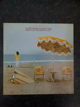 NEIL YOUNG ON THE BEACH UK RARE ORIG LP WITH Floral INNER vinyl album 1974 2