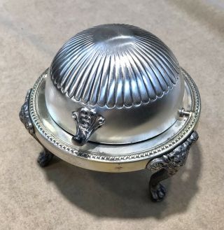 Silver Plate Ashtray,  Early 20th Century,  Made In England