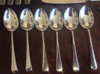Set Of 6 Antique Ryals Old English Pattern Silver Plated Epns Spoons,  18 Cm