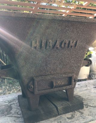 Antique Vintage Cast Iron Hibachi Mini Tabletop Grill