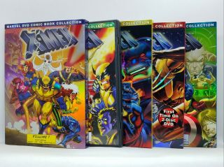 X - Men: Volume 1 2 3 4 5 Dvd Set - The Complete Animated Series (1992 - 1997) Rare