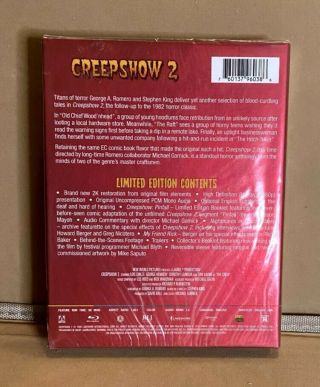 Creepshow 2 Arrow Limited Edition REGION A Blu - Ray OOP RARE COMPLETE 2