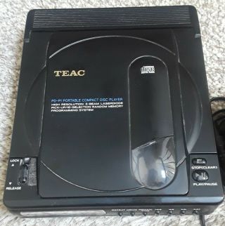 Vintage Teac Cd Portable Compact Disc Player Model Pd - P1 Rare W Adapter