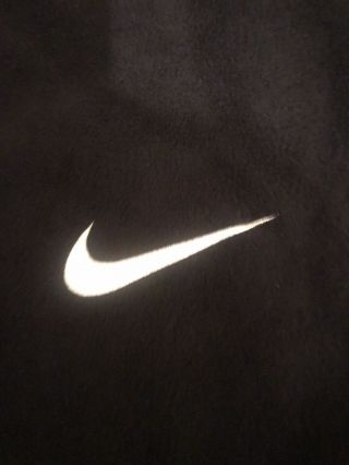 Vtg Nike Fleece Blanket Black W/ White Logo Rare