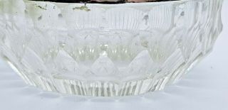 LARGE 7cm CUT CRYSTAL GLASS SILVER RIM MASTER SALT CELLAR William Hutton 1907 3
