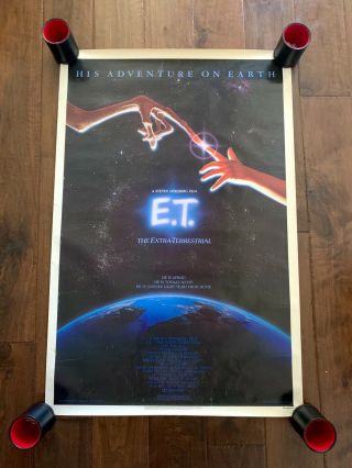 E.  T.  Extraterrestrial 1982 Movie Poster 27x41 Steven Spielberg Nss Rare