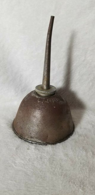 Antique Eagle Thumb Pump Oil Can Aged