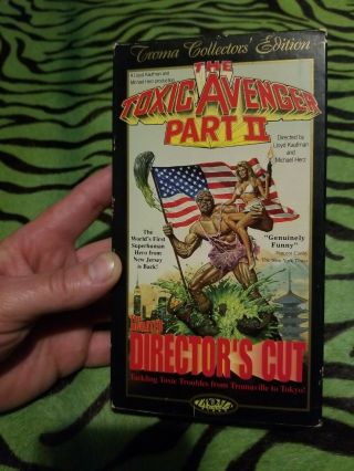 The Toxic Avenger Part 2 Sleeve Part 1 Vhs Tape Rare Troma Cult Horror Mixup