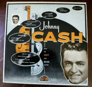 Rare " Johnny Cash " 33 Rpm Sun Records Vinyl Hi - Fi Lp1220 Country Rock Hot & Blue