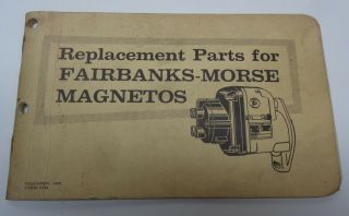 Vintage 1959 Fairbanks Morse Magneto Parts Book -.