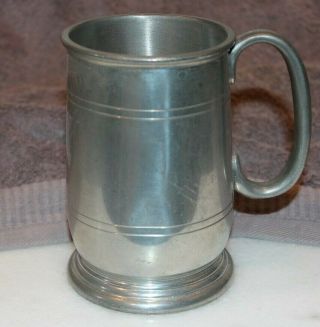 Good Looking Vintage Pewter Pint Ale Pot By Aquinas Locke English Pewter
