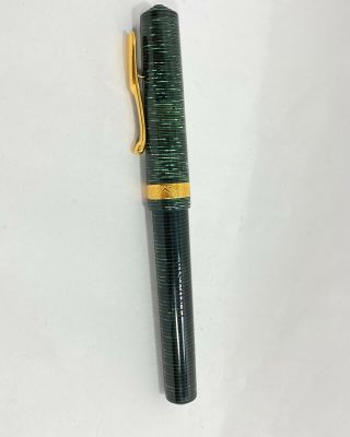 Visconti Manhattan Emerald Green Ballpoint Pen 18k Rare Authentic