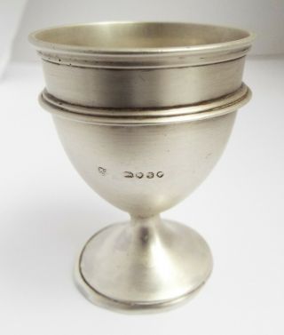 Rare Early - Dated English Antique Victorian 1857 Sterling Silver Egg Cup