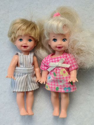 Barbie Mattel Shelly Kelly Potty Training And Brother Tommy Doll Vintage 1990s