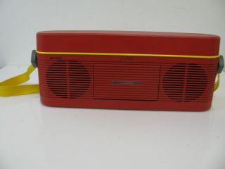 Sharp Qt - V40 Am/fm Radio Cassette Recorder Vintage Rare Red/yellow