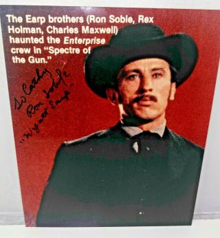 Star Trek Ron Soble Wyatt Earp Hand Signed Autographed 8x10 Photo Rare