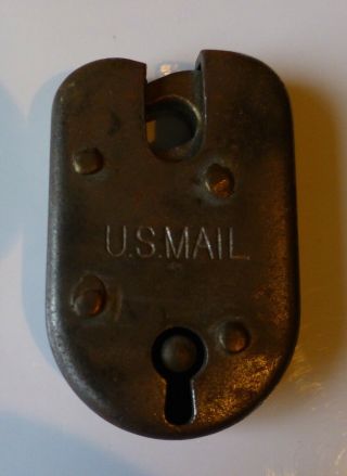 Antique U.  S.  Mail Post Office Railroad Mail Bag Lock Padlock