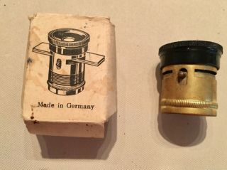 Vintage Brass Field Microscope Germany Boxed Pocket Slide
