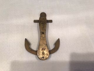 Vintage Anchor Door Knocker Solid Brass Nautical Maritime 6” L 3