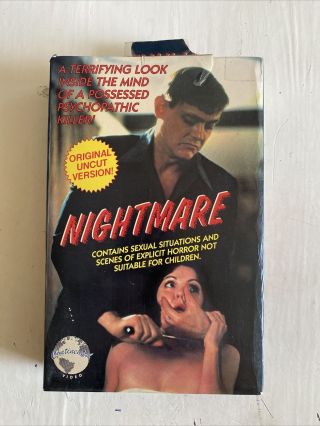 Nightmare Continental Video Big Box Horror Vhs Rare Slasher Grindhouse Cult Htf