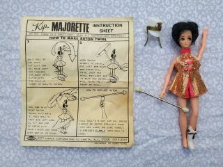 Vintage 1971 Kip Majorette Topper Doll