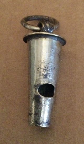 Antique Vintage Municipal Police Office? Metal Whistle 2 1/4 " Very Old