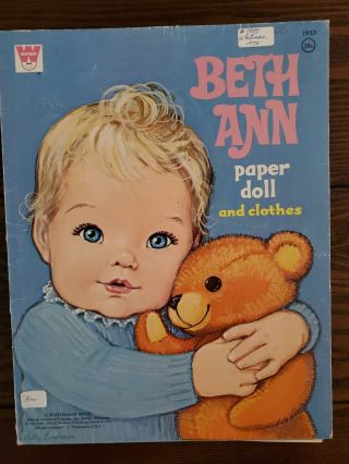 Vintage Collectible Whitman " Beth Ann " Paper Dolls And Clothes 1970