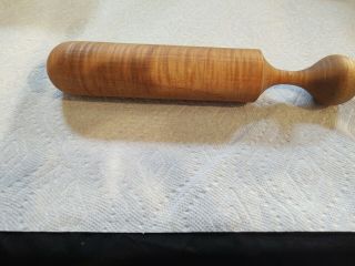 Antique Curly Maple Rolling Pin 10 " Long Tiger Striping