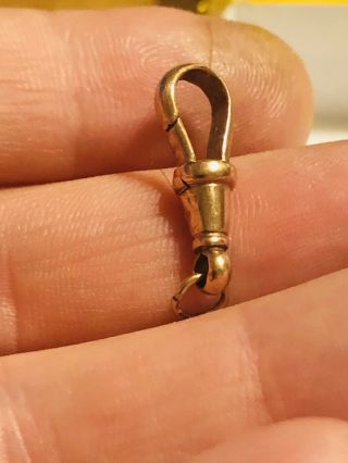 Antique Victorian Rose Gold 9 Ct Dog Clip Clasp Rare Collectable 1880s