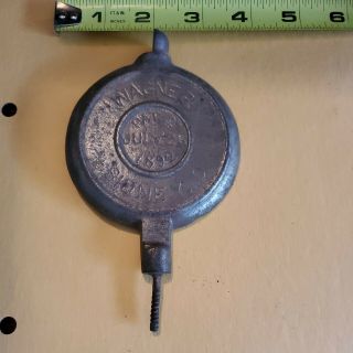 Antique Wagner Miniature 3” Cast Iron Waffle Maker - Salesman Sample.  Parts Only