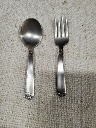 2 Vintage Silver Plate Fork And Spoon Holmes And Edwards Inlaid Is 1940 “youth”