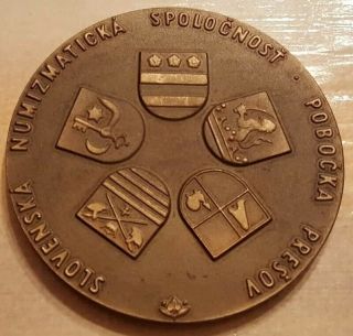 Czechoslovakia Czech Slovakia Rare Medal Slovak Numismatic Society Brunch