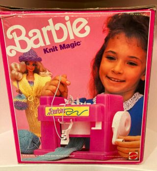 Barbie Knit Magic By Mattel Vintage 1990 Knitting Machine Made In Italy