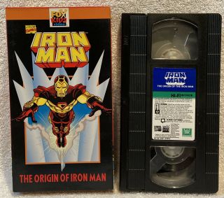Iron Man: The Origin Of Iron Man (vhs 1997) Rare Marvel Comics Animated Fox Kids