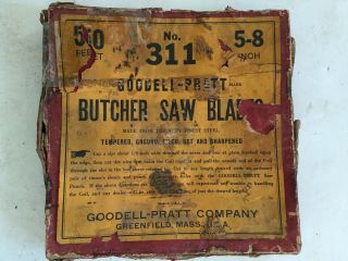 Antique Butcher Saw Blade Goodell Pratt 50 Feet 5/8 