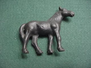 Vintage Antique Small Black Cast Iron Horse Paper Weight - Decorator