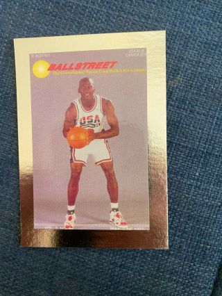 " Rare " Michael Jordan 1992 Ballstreet Gold Foil Usa Dream Team Card