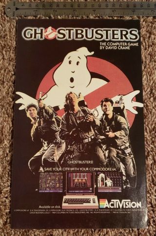 Ghostbusters Commodore 64 Rare Advertisement (1984)