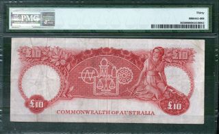 Australia 10 Pound P 36 1960 - 65 PMG 30 Rare 2