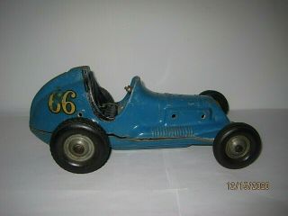 Vintage Roy Cox Thimble Drome Champion Tether Race Car No Engine Blue 66 Rare