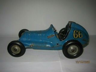 Vintage Roy Cox Thimble Drome Champion Tether Race Car No Engine Blue 66 RARE 2