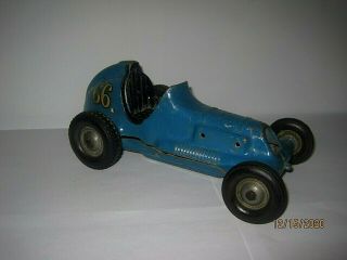 Vintage Roy Cox Thimble Drome Champion Tether Race Car No Engine Blue 66 RARE 3