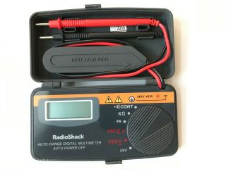 Vintage Radio Shack Auto Ranging Lcd Digital Multimeter 22 - 802 Pocket Size