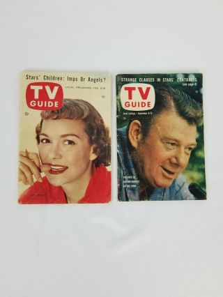 2 Vintage Tv Guides 1957 1958 Arthur Godfrey Jane Wyman