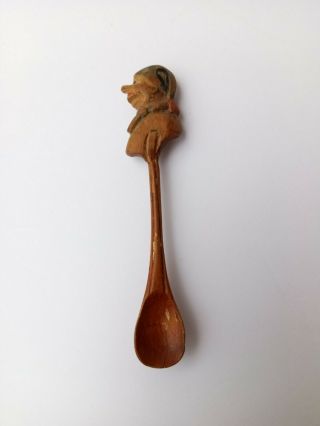 Vintage Anri Spoon Hand Carved Wood Made In Italy? Refrigerator Magnet