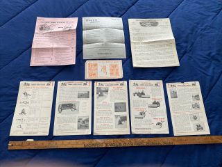 Standard Antique Garden Tractor Hit & Miss Gas Engine Sales Literature