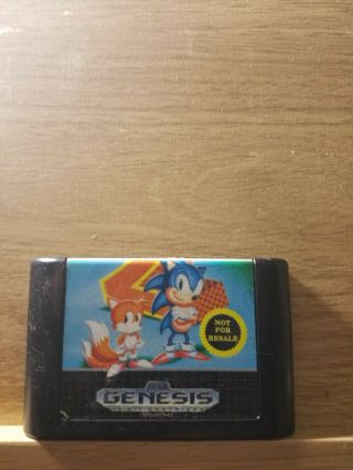 Sonic The Hedgehog 2 Not For Resale Sega Genesis Rare