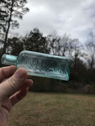 Rare Antique Open Pontil Medicine Bottle Barrell 
